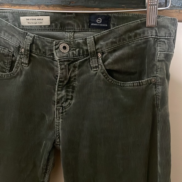 Ag Adriano Goldschmied The Stevie Ankle Slim Straight Corduroy Pants Size 26 - Picture 9 of 16